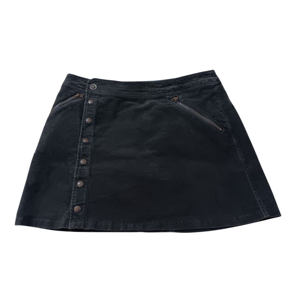 KUHL Corduroy Mini Skirt 8 Fine Wale Gray Pockets School Vacation Casual Holiday
